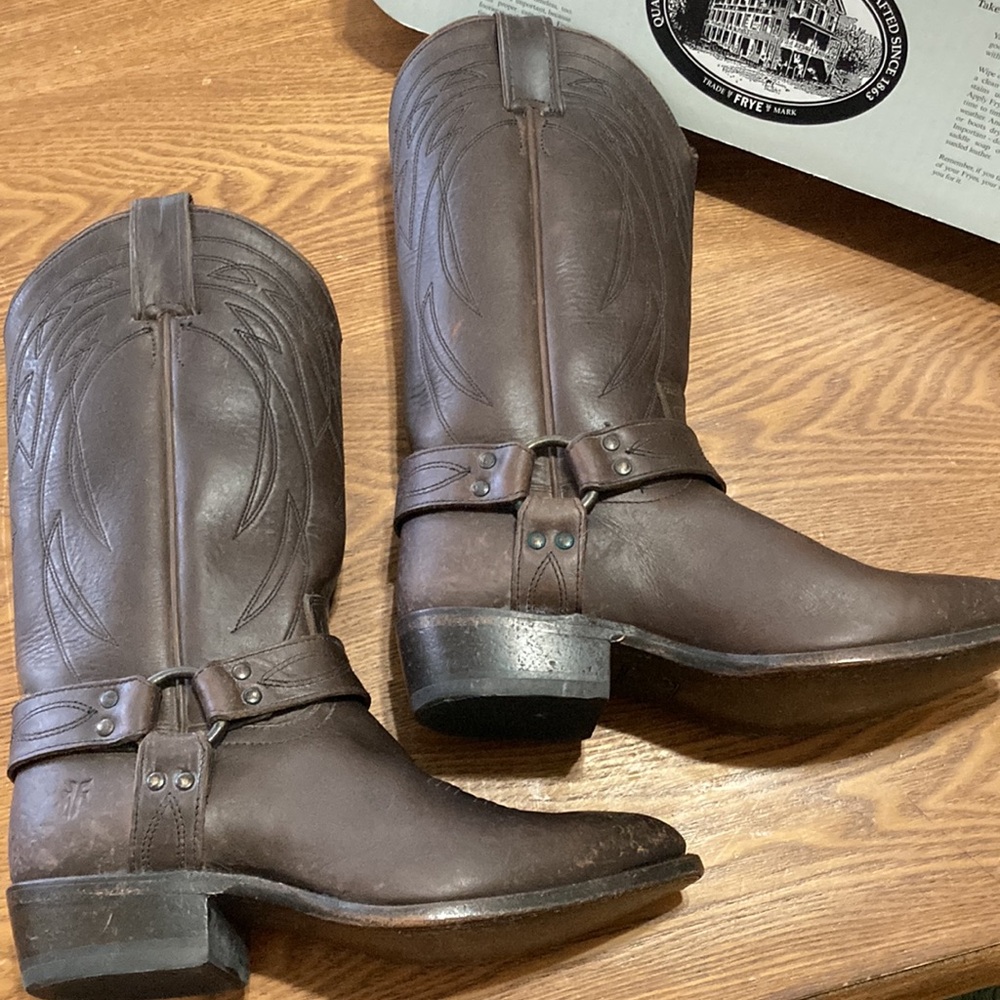Frye Women’s Benchcrafted Billy Harness Espresso Leather Boots (8.5) Regular - Picture 5 of 12